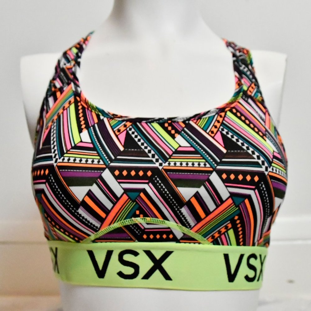 VSX Neon Aztec Print Sports Bra